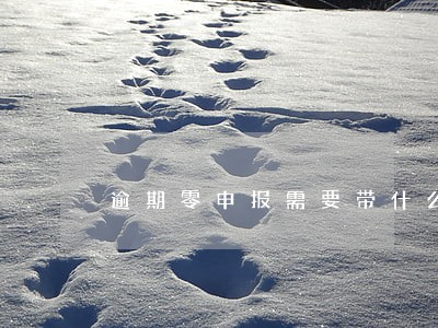 逾期零申报需要带什么资料 逾期零申报需要带什么资料