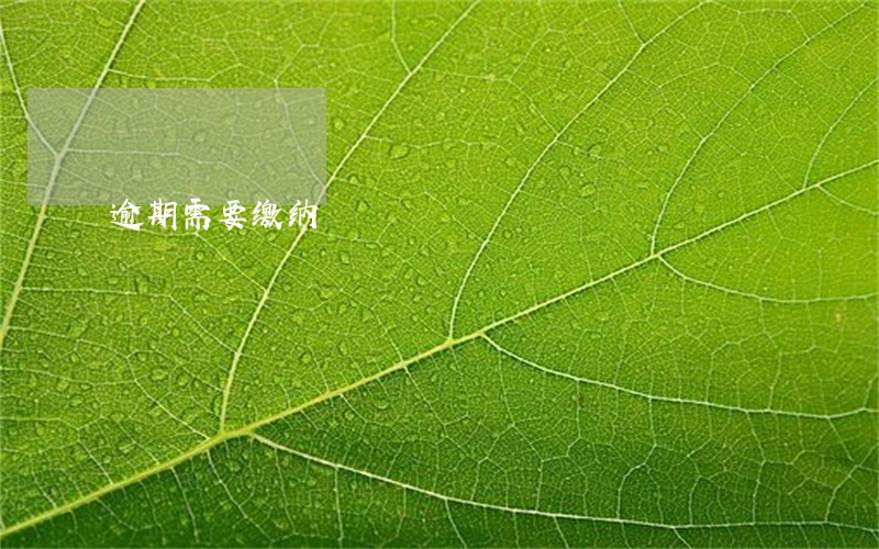 逾期需要缴纳 逾期需要缴纳