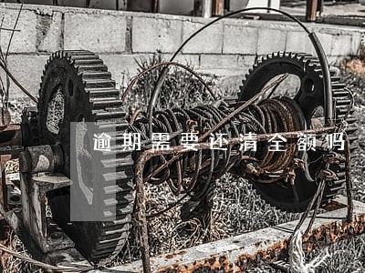 逾期需要还清全额吗 逾期需要还清全额吗