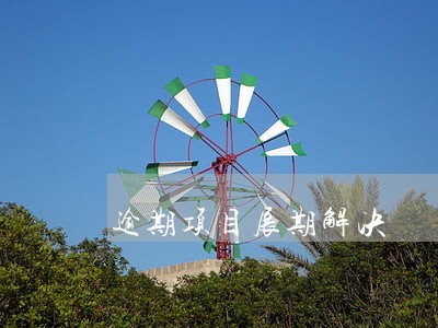 逾期项目展期解决 逾期项目展期解决