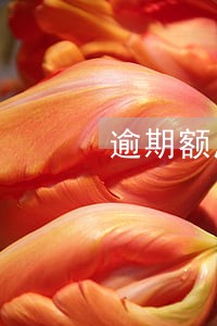 逾期额度归零 逾期额度归零