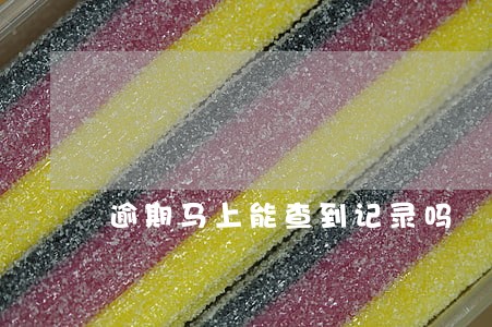 逾期马上能查到记录吗 逾期马上能查到记录吗