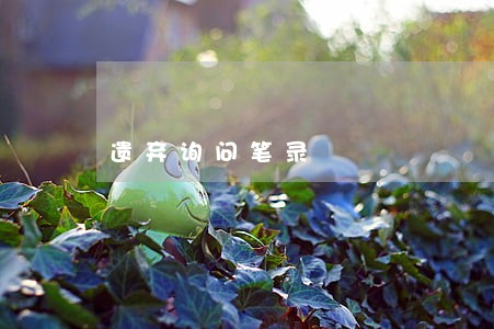 遗弃询问笔录 遗弃询问笔录