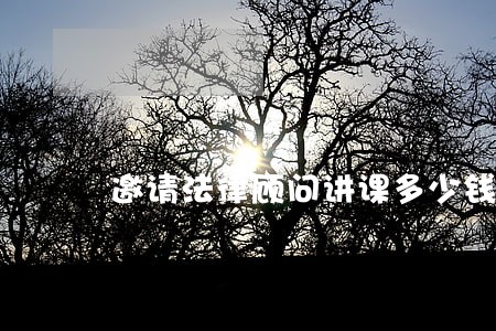 邀请法律顾问讲课多少钱 邀请法律顾问讲课多少钱