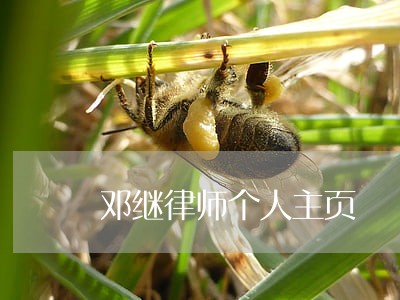邓继律师个人主页 邓继律师个人主页
