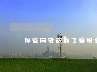 那些网贷逾期了要报警 那些网贷逾期了要报警