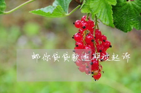 邮你贷贷款逾期被起诉 邮你贷贷款逾期被起诉