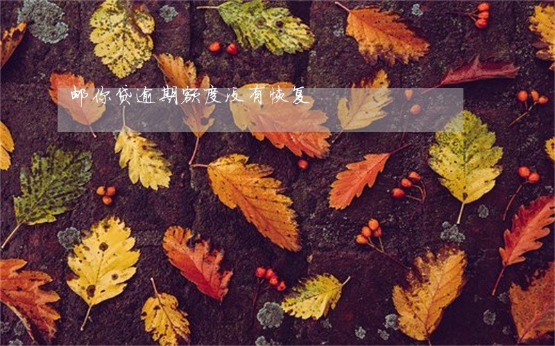 邮你贷逾期额度没有恢复 邮你贷逾期额度没有恢复