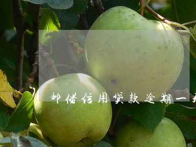 邮储信用贷款逾期一天 邮储信用贷款逾期一天