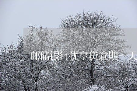 邮储银行优享贷逾期一天 邮储银行优享贷逾期一天