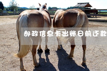 邮政信息卡出账日前还款算逾期吗 邮政信息卡出账日前还款算逾期吗