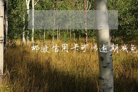 邮政信用卡可以逾期减免吗 邮政信用卡可以逾期减免吗