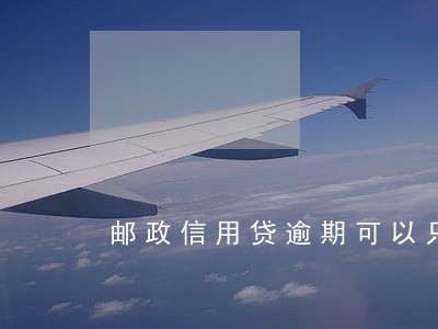 邮政信用贷逾期可以只还本金吗 邮政信用贷逾期可以只还本金吗