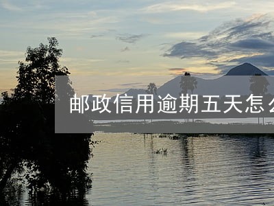 邮政信用逾期五天怎么办 邮政信用逾期五天怎么办