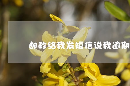 邮政给我发短信说我逾期了 邮政给我发短信说我逾期了