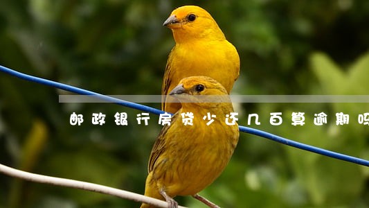 邮政银行房贷少还几百算逾期吗 邮政银行房贷少还几百算逾期吗