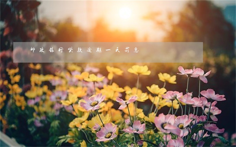 邮政银行贷款逾期一天罚息 邮政银行贷款逾期一天罚息