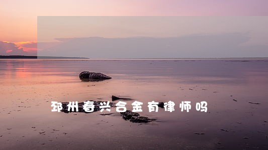 邳州春兴合金有律师吗
