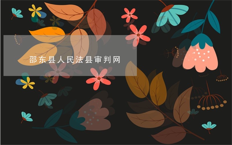 邵东县人民法县审判网