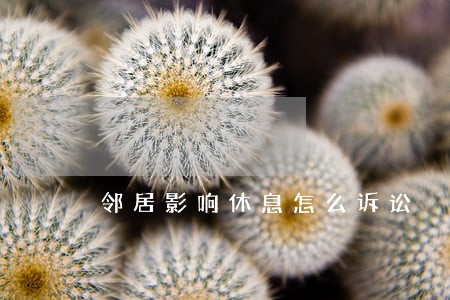 邻居影响休息怎么诉讼 邻居影响休息怎么诉讼