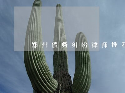 郑州债务纠纷律师推荐 郑州债务纠纷律师推荐