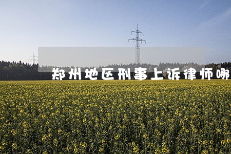 郑州地区刑事上诉律师哪个好 郑州地区刑事上诉律师哪个好
