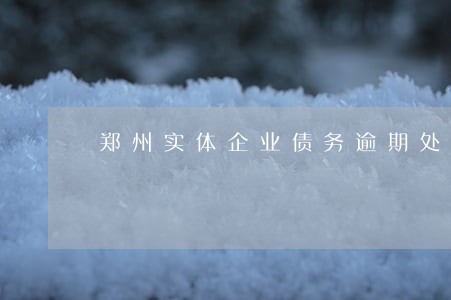 郑州实体企业债务逾期处理 郑州实体企业债务逾期处理