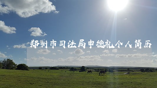 郑州市司法局申德礼个人简历 郑州市司法局申德礼个人简历