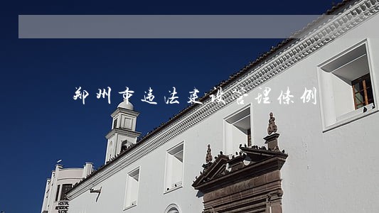 郑州市违法建设管理条例 郑州市违法建设管理条例
