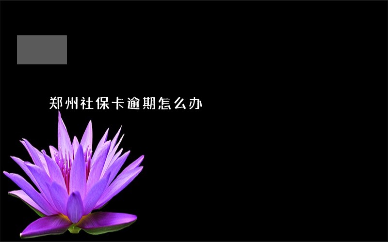 郑州社保卡逾期怎么办 郑州社保卡逾期怎么办