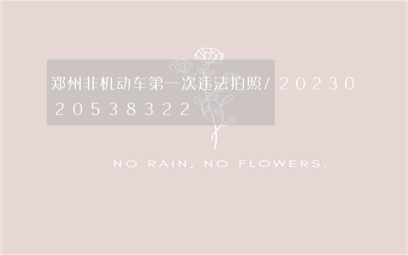 郑州非机动车第一次违法拍照/2023020538322 郑州非机动车第一次违法拍照/2023020538322
