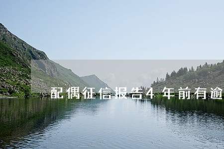 配偶征信报告4年前有逾期 配偶征信报告4年前有逾期