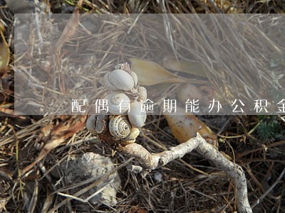 配偶有逾期能办公积金 配偶有逾期能办公积金