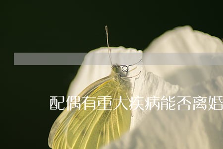 配偶有重大疾病能否离婚 配偶有重大疾病能否离婚