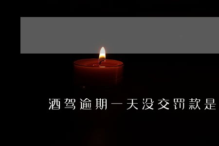 酒驾逾期一天没交罚款是多少 酒驾逾期一天没交罚款是多少