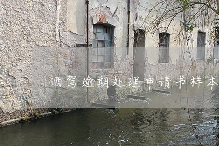 酒驾逾期处理申请书样本 酒驾逾期处理申请书样本