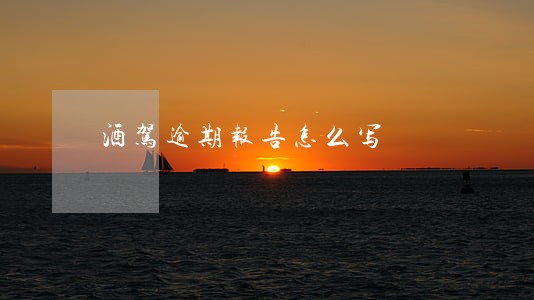 酒驾逾期报告怎么写 酒驾逾期报告怎么写