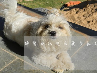 醉驾到法院后要多长时间 醉驾到法院后要多长时间