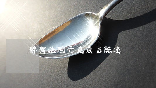 醉驾法院开庭最后陈述 醉驾法院开庭最后陈述