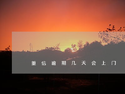 重信逾期几天会上门