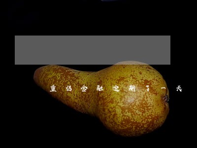 重信金融逾期了一天 重信金融逾期了一天