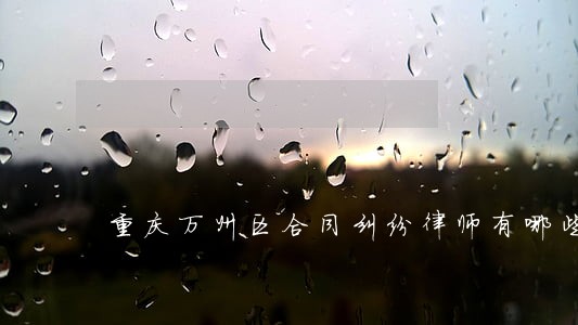 重庆万州区合同纠纷律师有哪些 重庆万州区合同纠纷律师有哪些
