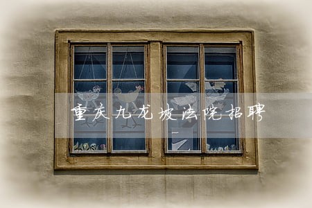 重庆九龙坡法院招聘