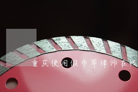 重庆使用假币罪律师在线咨询