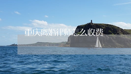重庆离婚律师怎么收费