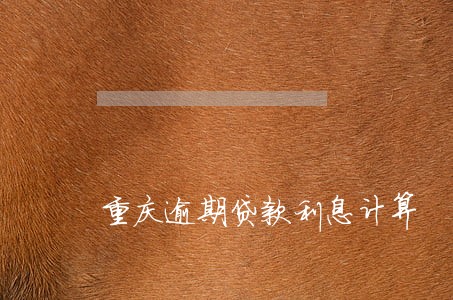 重庆逾期贷款利息计算 重庆逾期贷款利息计算
