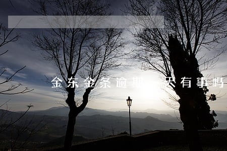 金东金条逾期一天有事吗 金东金条逾期一天有事吗