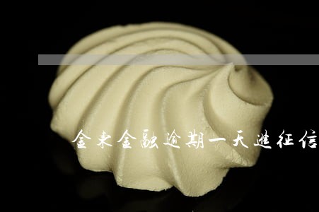 金东金融逾期一天进征信吗