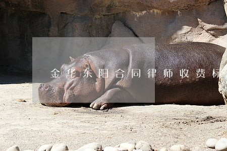 金华东阳合同律师收费标准 金华东阳合同律师收费标准