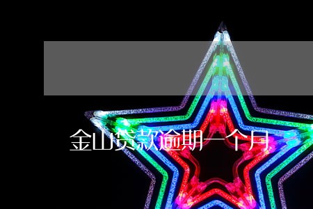 金山贷款逾期一个月
